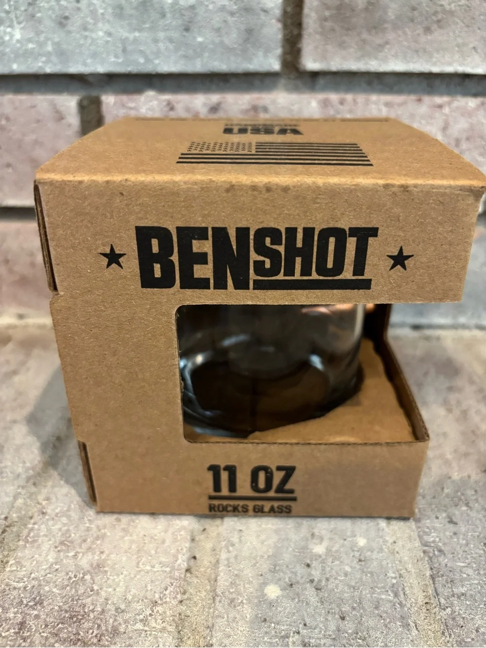Whiskey Glass with Copper Bullet Accent